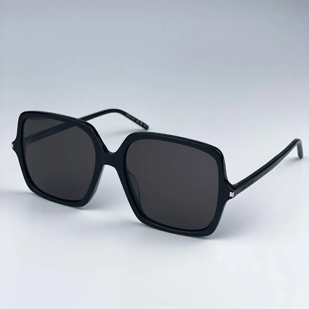 SALE! NEW Saint Laurent SL591 001 Black Square Oversized Women Sunglasses